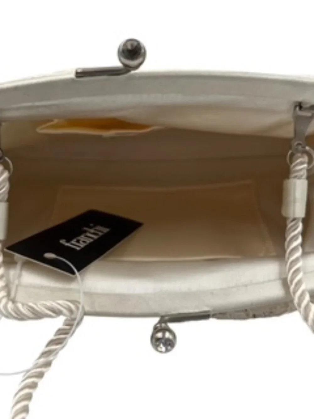 Vintage Franchi White Lace Evening Clutch or Shoulder bag purse NWT